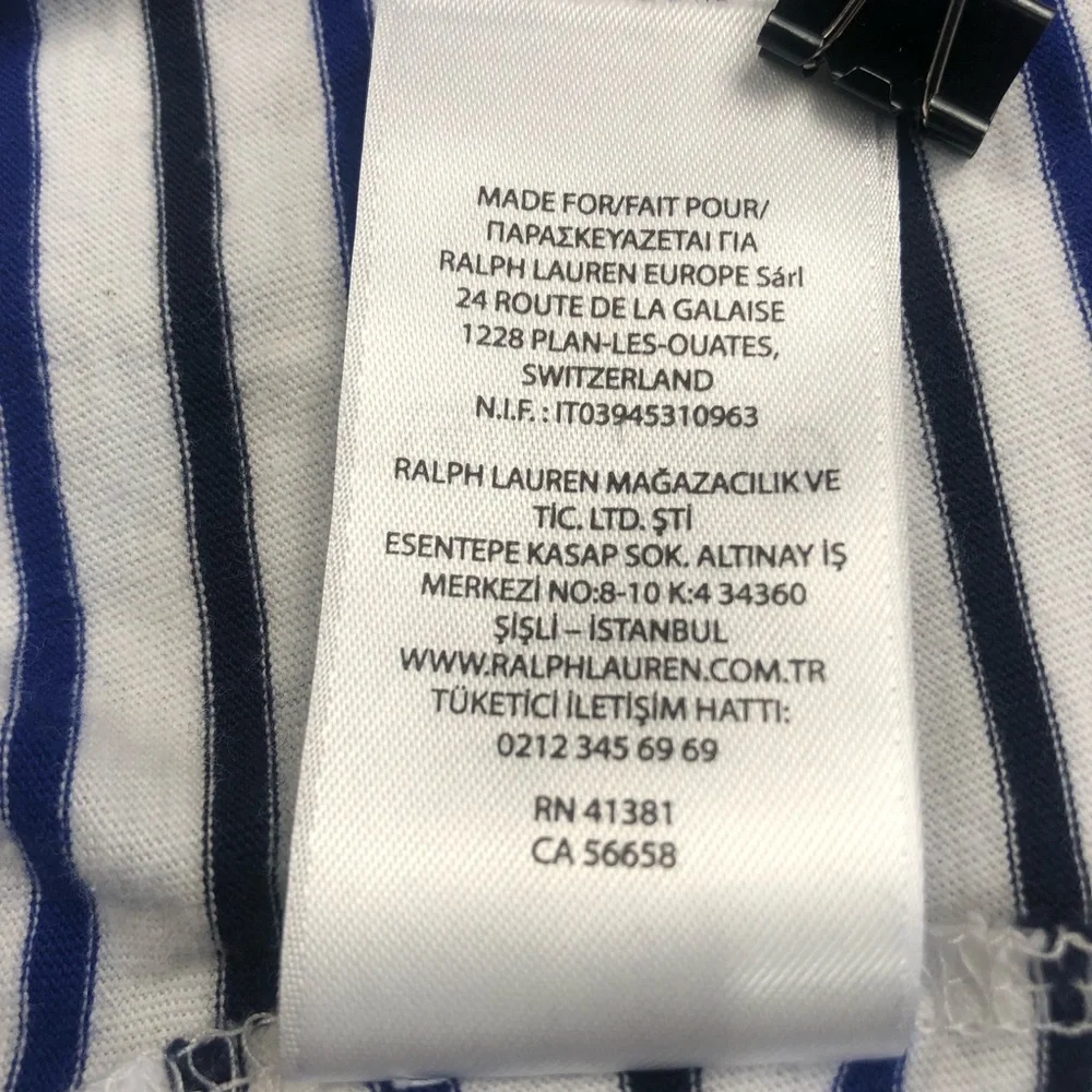 Polo Ralph Lauren Men’s Striped Crew Neck T-Shirt - White/Navy